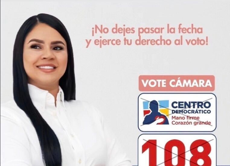 Antioquia Votara 2026-2029 y por segunda vez. Por :Yulieth Sánchez De Centro Democrático.